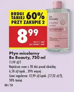 Biedronka Płyn micelarny Be Beauty, 750 ml oferta