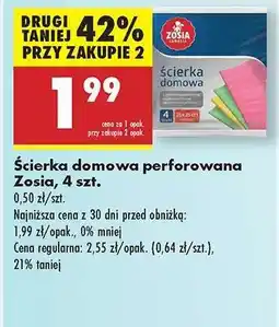 Biedronka Ścierka domowa perforowana Zosia, 4 szt oferta
