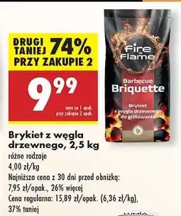 Biedronka Brykiet z węgla drzewnego, 2,5 kg oferta