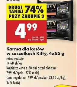 Biedronka Karma dla kotów w saszetkach Kitty, 4x85 g oferta