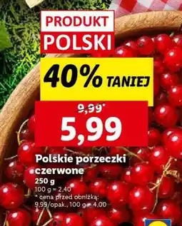Lidl Polskie porzeczki czerwone oferta