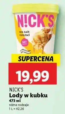 Lidl NICK'S Lody w kubku oferta
