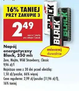 Biedronka Napój energetyczny Black, 250 ml oferta