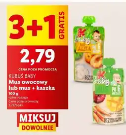 Lidl Kubuś Baby Mus owocowy lub mus + kaszka oferta