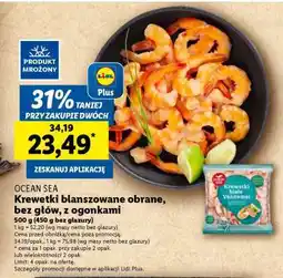 Lidl Krewetki blanszowane obrane, bez głów, z ogonkami oferta