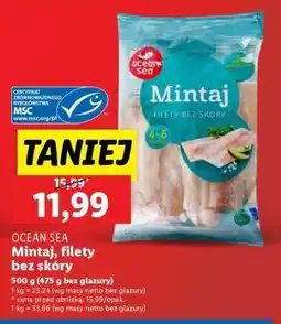 Lidl OCEAN SEA Mintaj, filety bez skóry oferta