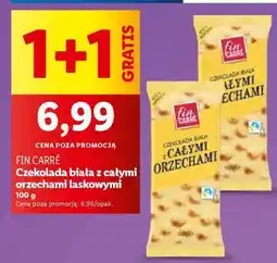 Lidl FIN CARRÉ Czekolada biała z całymi orzechami laskowymi oferta