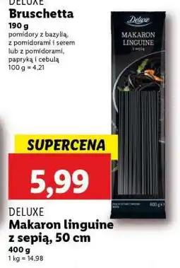 Lidl DELUXE Makaron linguine z sepią, 50 cm oferta
