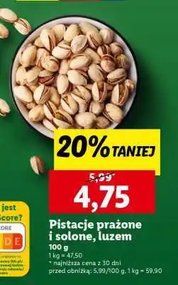 Lidl Pistacje prażone i solone, luzem oferta