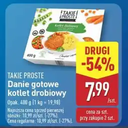 ALDI Takie Proste Danie gotowe kotlet drobiowy oferta