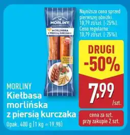 ALDI MORLINY Kiełbasa morlińska z piersią kurczaka oferta