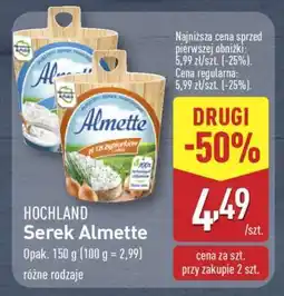 ALDI HOCHLAND Serek Almette oferta