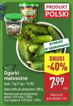 ALDI Ogórki matosolne oferta