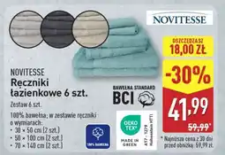 ALDI NOVITESSE Ręczniki łazienkowe 6 szt oferta