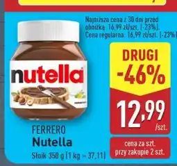 ALDI FERRERO Nutella oferta