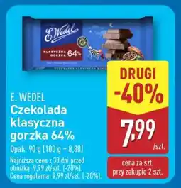 ALDI E. Wedel Czekolada klasyczna gorzka 64% oferta