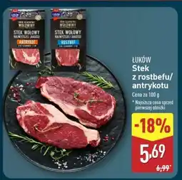 ALDI ŁUKÓW Stek z rostbefu/antrykotu oferta