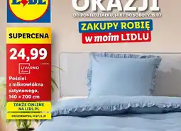 Lidl Komplet pościeli z bawełny satynowej 140 x 200 + 70 80 cm Livarno Home oferta