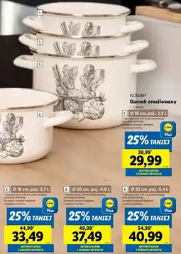 Lidl Garnek emaliowany 6.4 l Florina (Florentyna) oferta