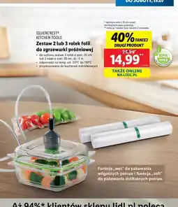 Lidl Rolki folii do pakowarki próżniowej Silvercrest oferta