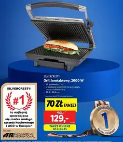 Lidl Grill kontaktowy 2000 w Silvercrest oferta