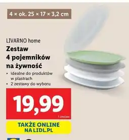 Lidl Pojemniki na żywność 25 x 17 3.2 cm Livarno Home oferta