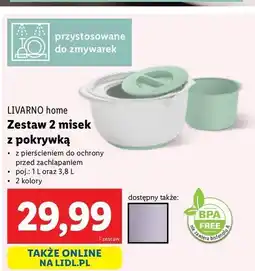 Lidl Miski z pokrywką 1 l + 3.8 Livarno Home oferta