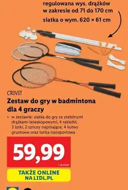 Lidl Komplet do badmintona Crivit oferta