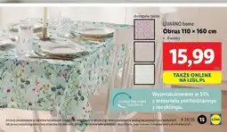 Lidl Obrus 110 x 160 cm Livarno Home oferta