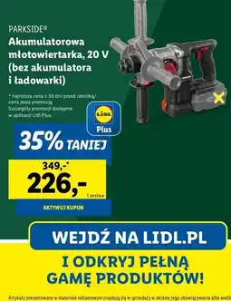Lidl Młotowiertarka akumulatorowa 20 v Parkside oferta