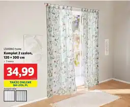 Lidl Zasłony 120 x 300 cm Livarno Home oferta