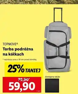 Lidl Torba podróżna na kółkach Topmove oferta