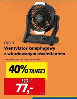 Lidl Wentylator kempingowy Crivit oferta