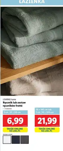 Lidl Ręcznik 50 x 100 cm Livarno Home oferta