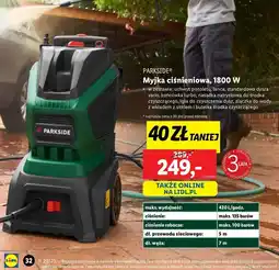 Lidl Myjka ciśnieniowa 1800 w Parkside oferta