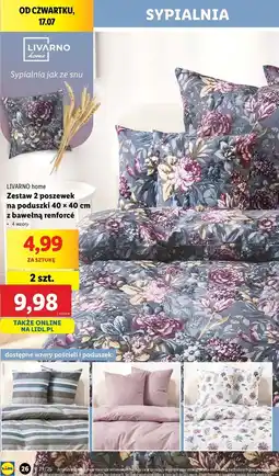 Lidl Poszewki na poduszki 40 x cm Livarno Home oferta