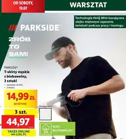 Lidl T-shirt męski m-xxl Parkside oferta