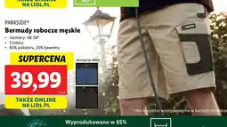 Lidl Bermudy robocze męskie 48-58 Parkside oferta