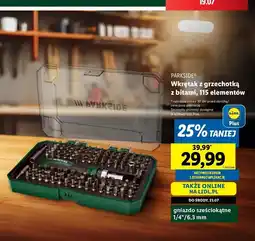 Lidl Zestaw bitów do wkrętaka z grzechotką Parkside oferta