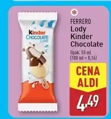 ALDI Lód Kinder Chocolate oferta