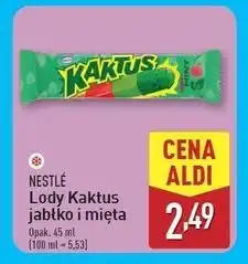 ALDI Lody jabłkowo- miętowe Nestle Kaktus oferta