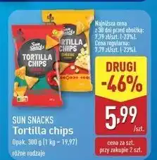 ALDI Chipsy tortilla papryka Sun Snacks oferta