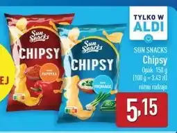 ALDI Chipsy fromage Sun Snacks oferta