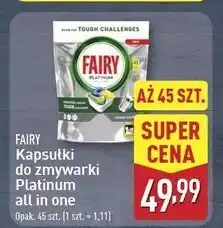 ALDI Tabletki do zmywarek lemon Fairy Platinum oferta