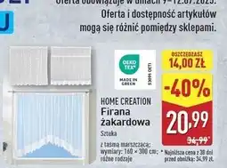 ALDI Firana żakardowa z taśmą marszczącą 160 x 300 cm Home Creation oferta