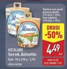 ALDI Serek jogurtowy Hochland Almette oferta