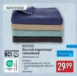 ALDI Ręczniki łazienkowe 50 x 100 cm Novitesse oferta