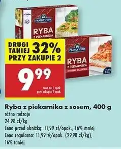 Biedronka Ryba smakosza w sosie szpinakowym Family Fish oferta