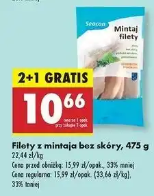 Biedronka Filety z mintaja Seacon oferta