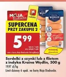 Biedronka Serdelki z filetem indyka Kraina Wędlin oferta